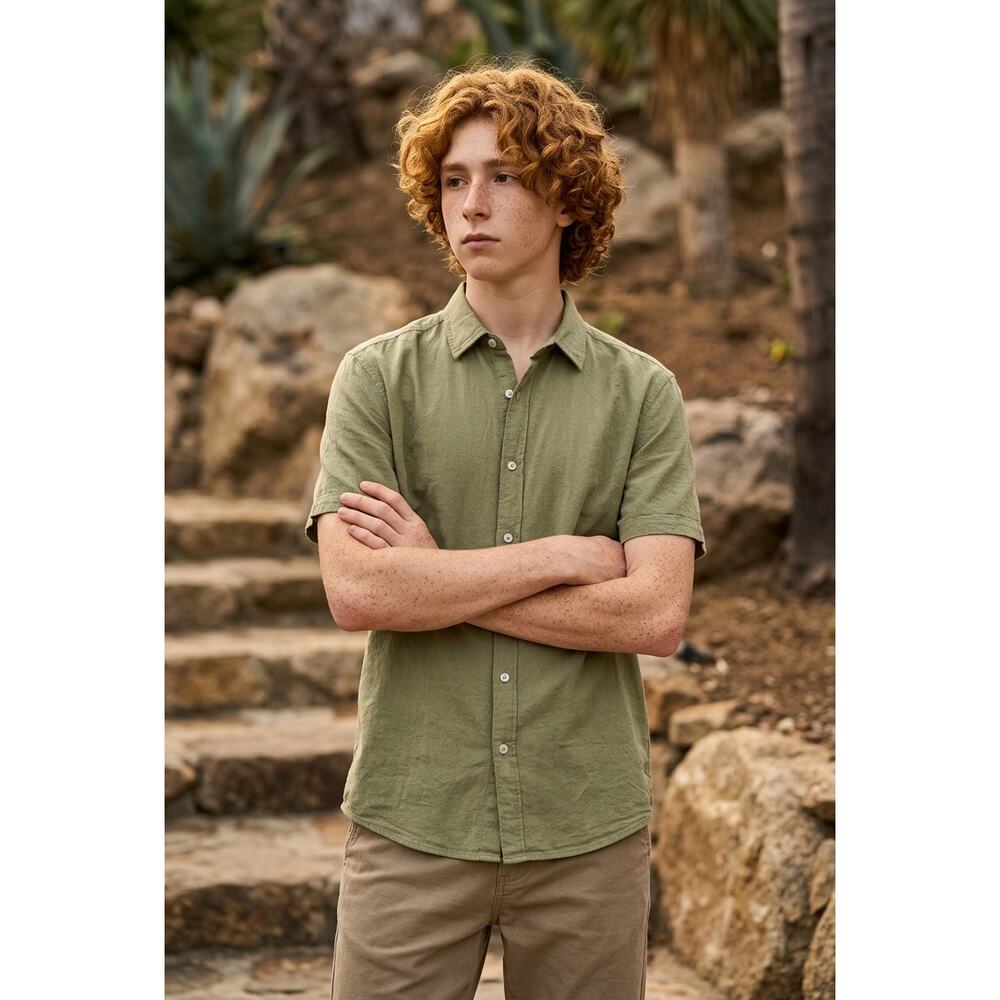 Mens Cotton Shirt L Gorpcore Quiet Outdoor Grandpa Granola Androgynous Quiet Lux
